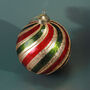 G Decor Hand Painted Glass Large Traditional Hanging Tree Ornament, thumbnail 2 of 3