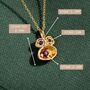 Amethyst Gold Vermeil Plated Birthstone Necklace, thumbnail 5 of 6