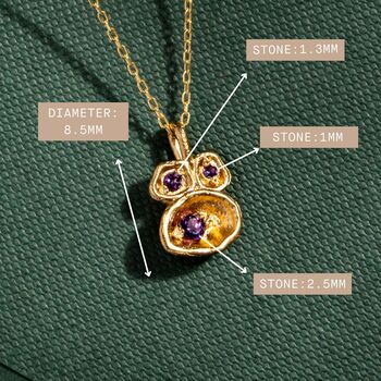 Amethyst Gold Vermeil Plated Birthstone Necklace, 5 of 6