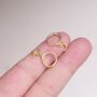 Gold Mismatch Moon And Star Hoop Earrings, Charm Earrings, thumbnail 1 of 8