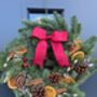 Christmas Door Wreath Live Flowers, thumbnail 1 of 3