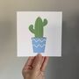 Set Of Six Mixed Cactus Design Greeting Cards, thumbnail 2 of 4