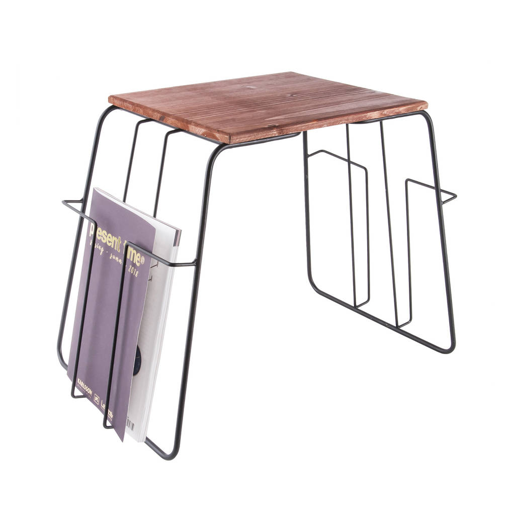black wire magazine rack side table by posh totty designs interiors