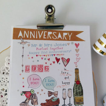 Personalised Anniversary Card, 2 of 3