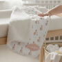 Personalised Giraffe Baby Sherpa Swaddling Blanket, thumbnail 1 of 2