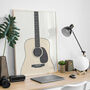Acoustic Guitar Print | Instrument Music Poster, thumbnail 7 of 8