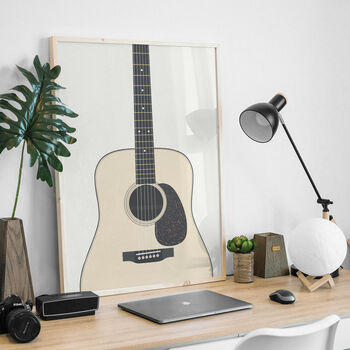Acoustic Guitar Print | Instrument Music Poster, 7 of 8