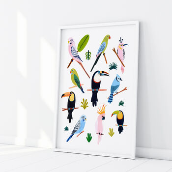 Birds Of The Rainforest Art Print By Amber Davenport