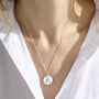 Large Rope Initial Disc Necklace, thumbnail 1 of 8