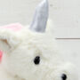 Unicorn Soft Toy With Personalised Engraved Heart, thumbnail 5 of 7