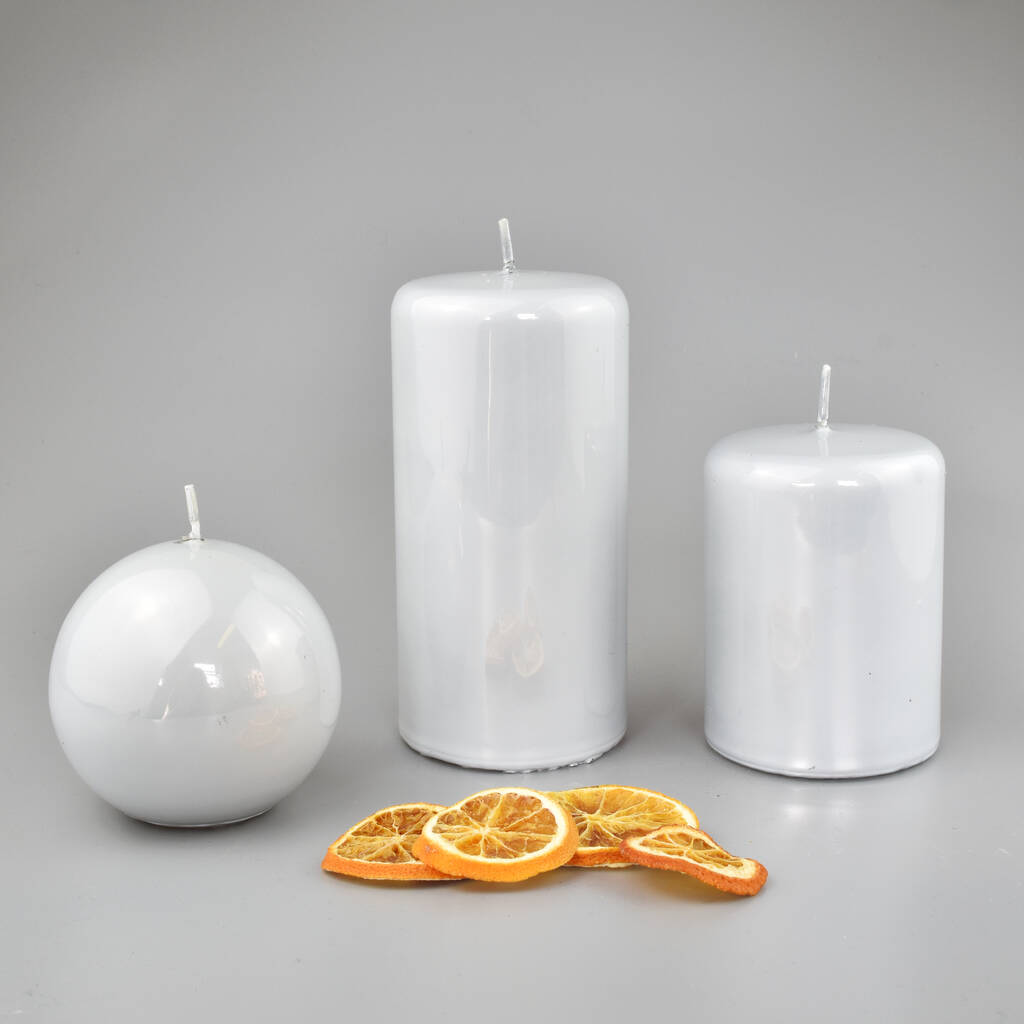 White Glass Effect Candles By G Decor By G Decor