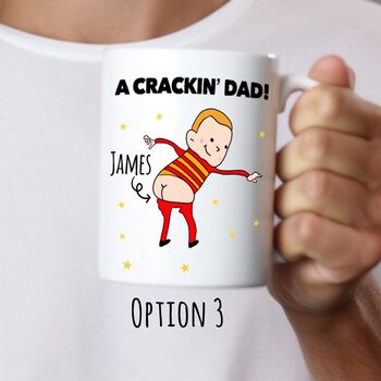 Personalised Crackin' Mug For Dad Skin And Hair Options, 4 of 10
