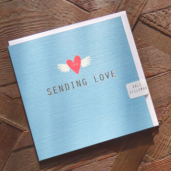 Gold Foiled Sending Love Card, 3 of 4