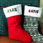 Personalised Embroidered Christmas Stocking, thumbnail 1 of 7