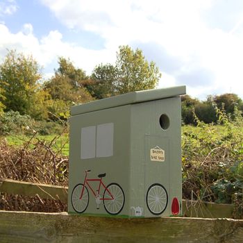 Personalised Bike Shed Bird Box, 8 of 9