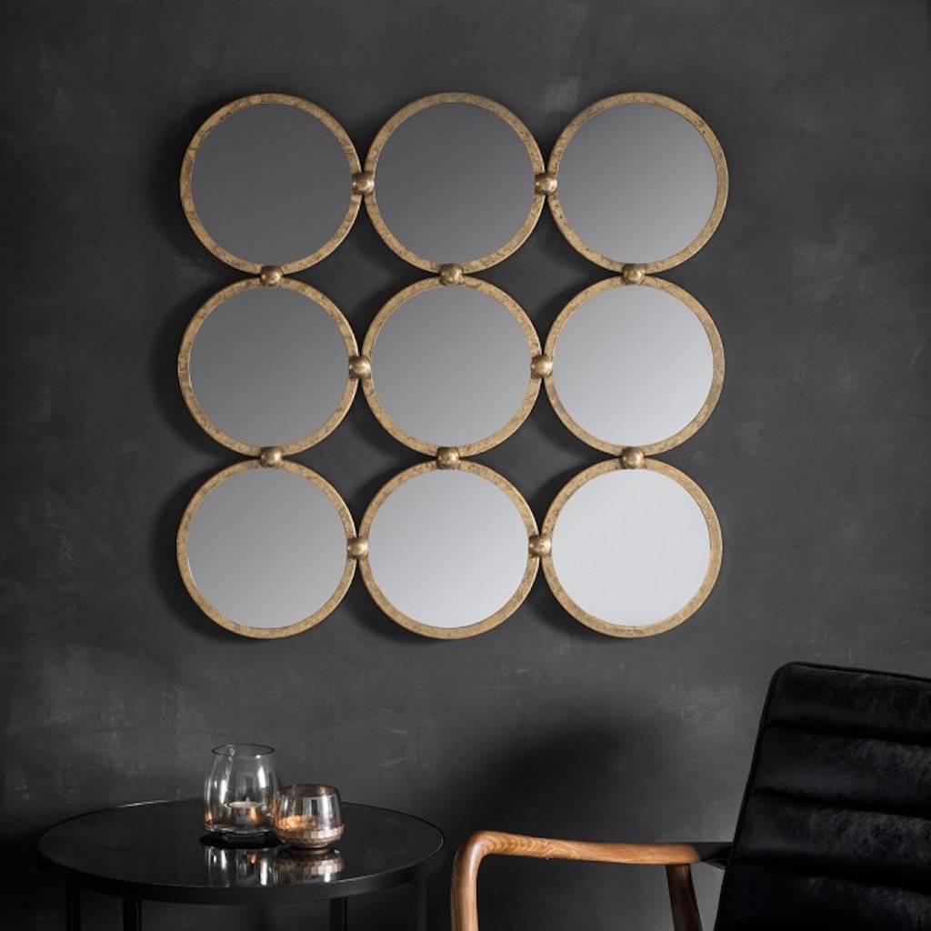 Antique Gold Leaf Many Mirrors Wall Mirror By The Forest & Co