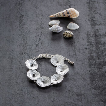 Pitted Shell Necklace And Bracelet Jewellery Set, 3 of 4