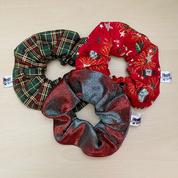 Baubles And Stars Festive Hair Scrunchie, 5 of 6