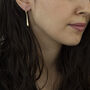 9ct Yellow Gold Tear Drop Dangle Earrings, thumbnail 2 of 3