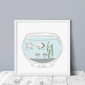 Personalised Family Print, Fish Bowl, 4 of 5