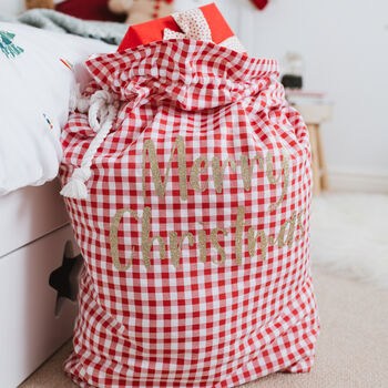 Personalised Christmas Sack Red Or Green, 9 of 10