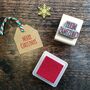 Mini Merry Christmas Rubber Stamp, thumbnail 1 of 2