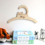 Personalised Childrens Coat Hanger With Cat Design, thumbnail 5 of 7