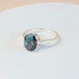 Purple Iridescent Oval Crystal Ring, thumbnail 2 of 4