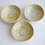 Handmade Textural Yellow Ceramic Ring Dish Bowl, thumbnail 7 of 8