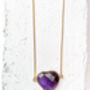 Amethyst Heart Necklace 18k Gold Plated Christmas Gift Present, thumbnail 6 of 6