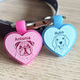 Heart Pastel Silicone Silent Dog ID Tag Personalised, thumbnail 7 of 12