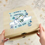 Personalised The Snowman And The Snowdog Large Wooden Christmas Eve Box, thumbnail 1 of 4