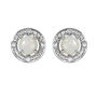 Sterling Silver Birthstone And Diamond Halo Earrings, thumbnail 11 of 12