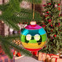 G Decor Sparkling Rainbow Glass Christmas Tree Bauble, thumbnail 4 of 4