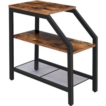Narrow Side Table Bedside Table With Storage Shelves, 6 of 7
