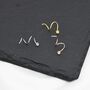 Double Spiral Opal Earring In Sterling Silver, thumbnail 2 of 11