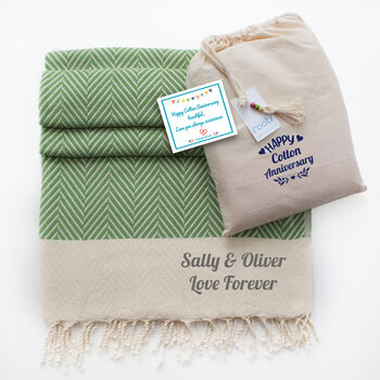 Cotton Throw Blanket, Christmas Gift For Family, 8 of 12