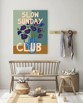 Slow Sunday Flower Club Art Print, 3 of 3
