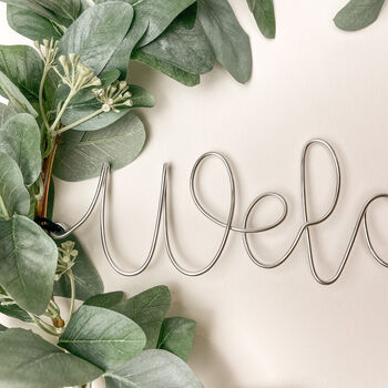 Wire Wreath Word Welcome, 5 of 6