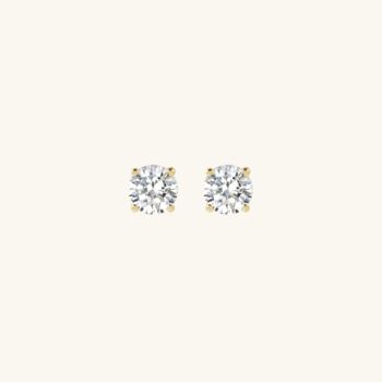 9ct Gold Solitaire Stud Earrings, 2 of 6