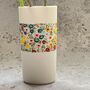 Floral Band Handmade Hand Painted Bud Vase, thumbnail 2 of 3