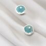 Sterling Silver Blue Moon And Star Stud Earrings, thumbnail 3 of 5