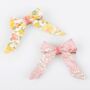 Liberty Print Floral Pattern Bow Hair Clips X Four, thumbnail 3 of 4