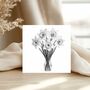 Welsh Inspired Daffodils Hand Drawn Flower Greeting Card, thumbnail 1 of 6