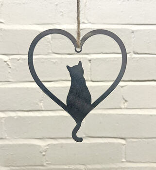 Cat Silhouette Steel Heart, 4 of 5