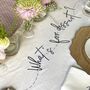 Table Runner Embroidered Personalised In Colours, thumbnail 6 of 9