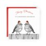 Robins In Red Hats Christmas Card – To A Special Neighbour, thumbnail 1 of 4