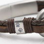 Memorial Brown Braided Leather Jewellery Ashes Urn Bracelet, thumbnail 6 of 10