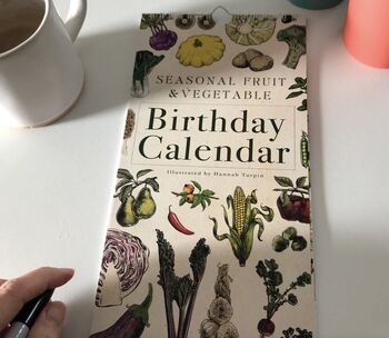 Everlasting Birthday UK Seasonal Fruit And Vegetable Calendar, 5 of 7