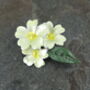 Primrose Yellow Flower Brooch, thumbnail 1 of 4